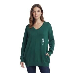 IZOD Mediterranean Green Unisex Gauge Sweater Tunic Oversized Cotton Large